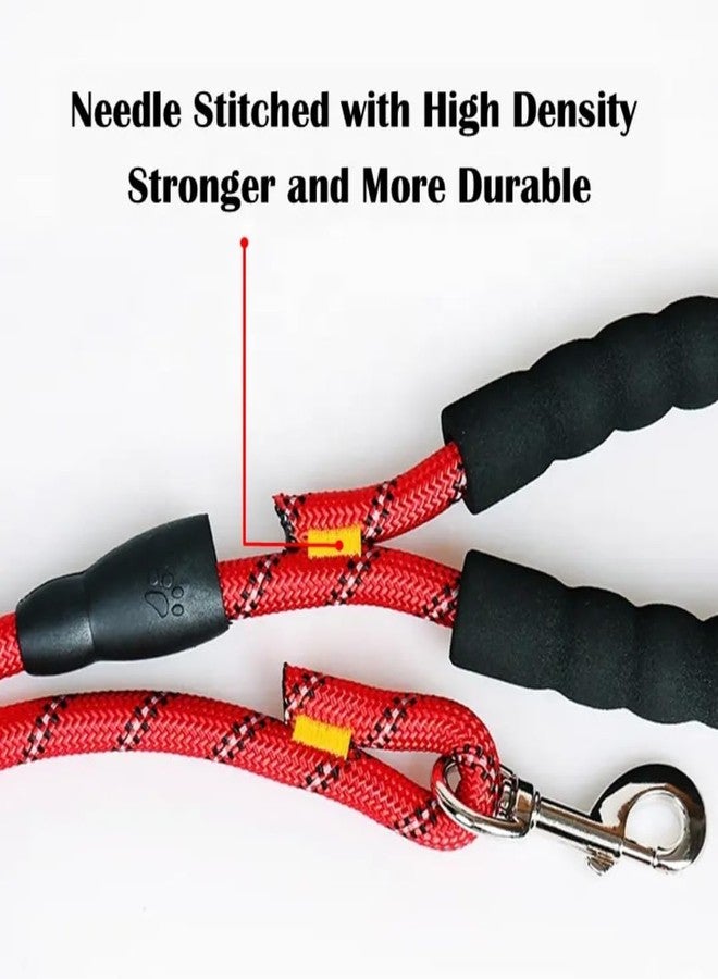 Eagle Pets Reflective Nylon Dog Leash - Durable No-Pull Pet Leash with Soft Padded Handle for Small, Medium & Large Dogs - Night Safety Walking Lead (Red, 5ft) - Image 2